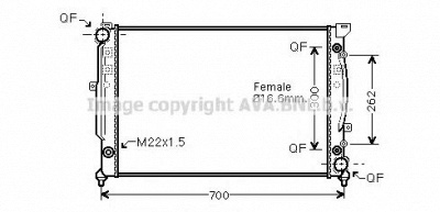 AVA QUALITY COOLING aia2125 -  Радиатор, охлаждение двигателя